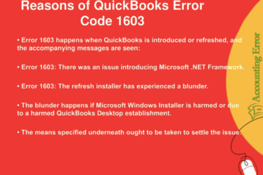 Quickbooks Error Code 1603